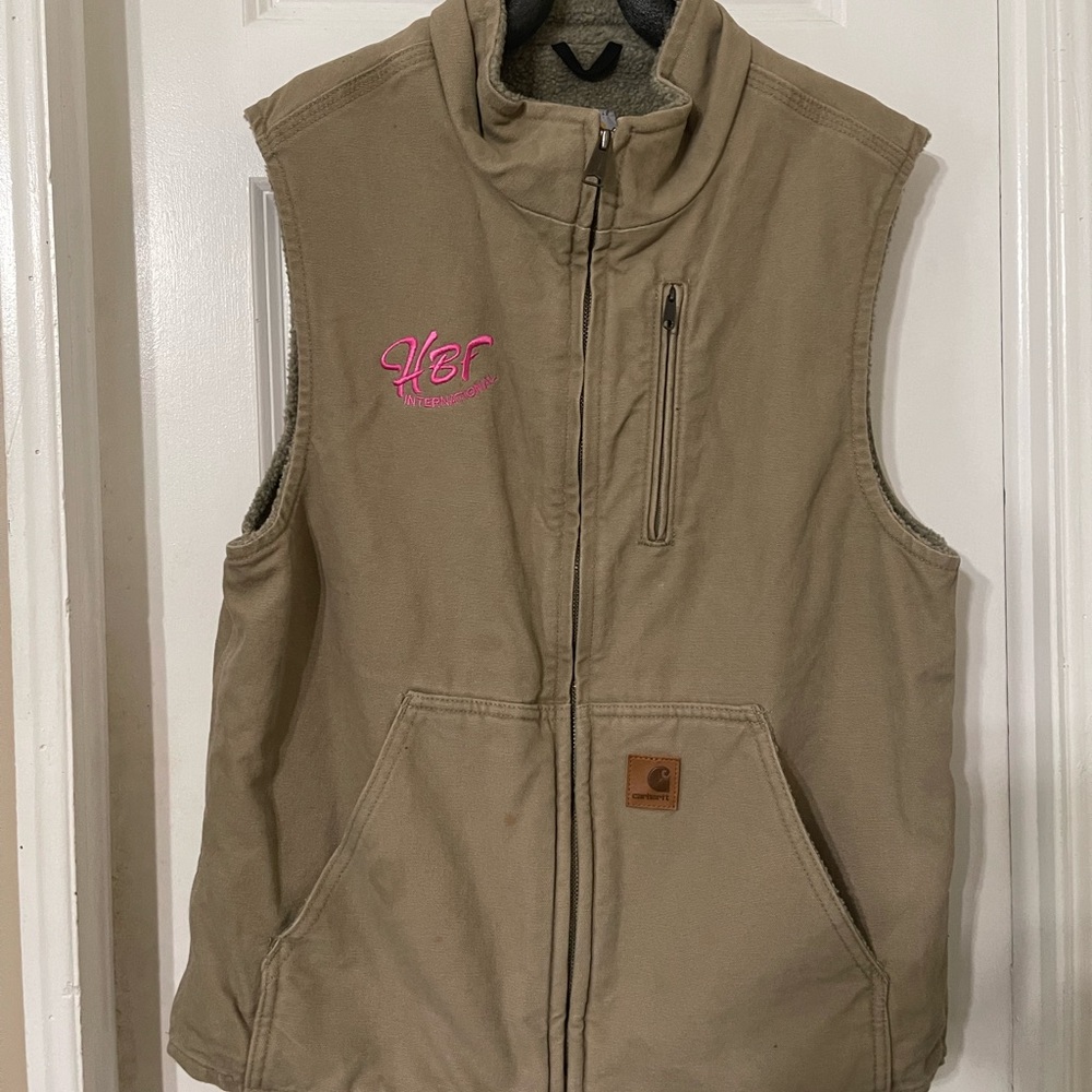 Womens carhartt vest SHERpa lined medium